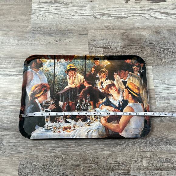 Vintage Renoir Art Tray Made in Italy – Boating Party Serving Platter - Picture 7 of 8